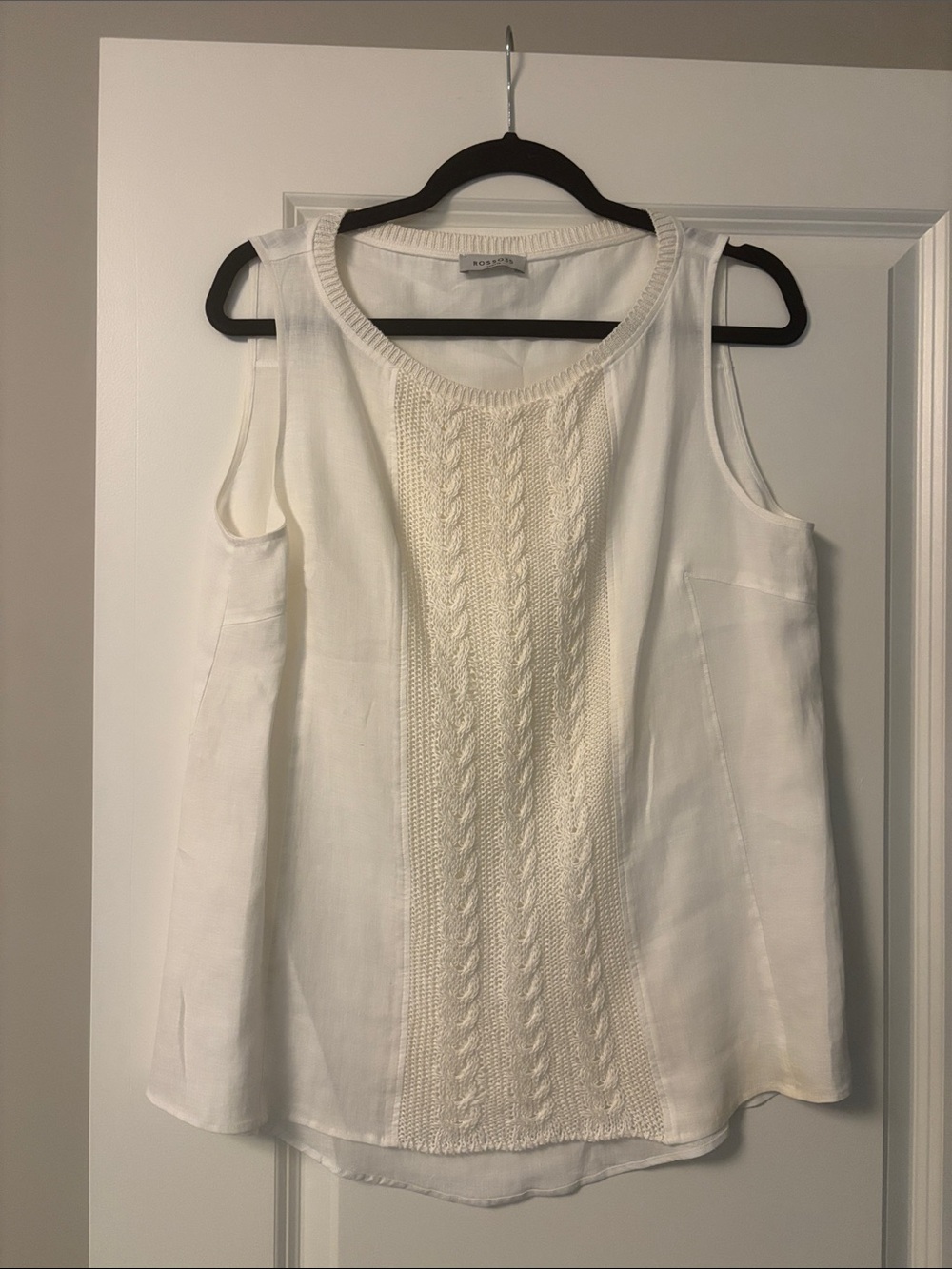 Rosso35 Ivory Cable-Front Sleeveless Camisole